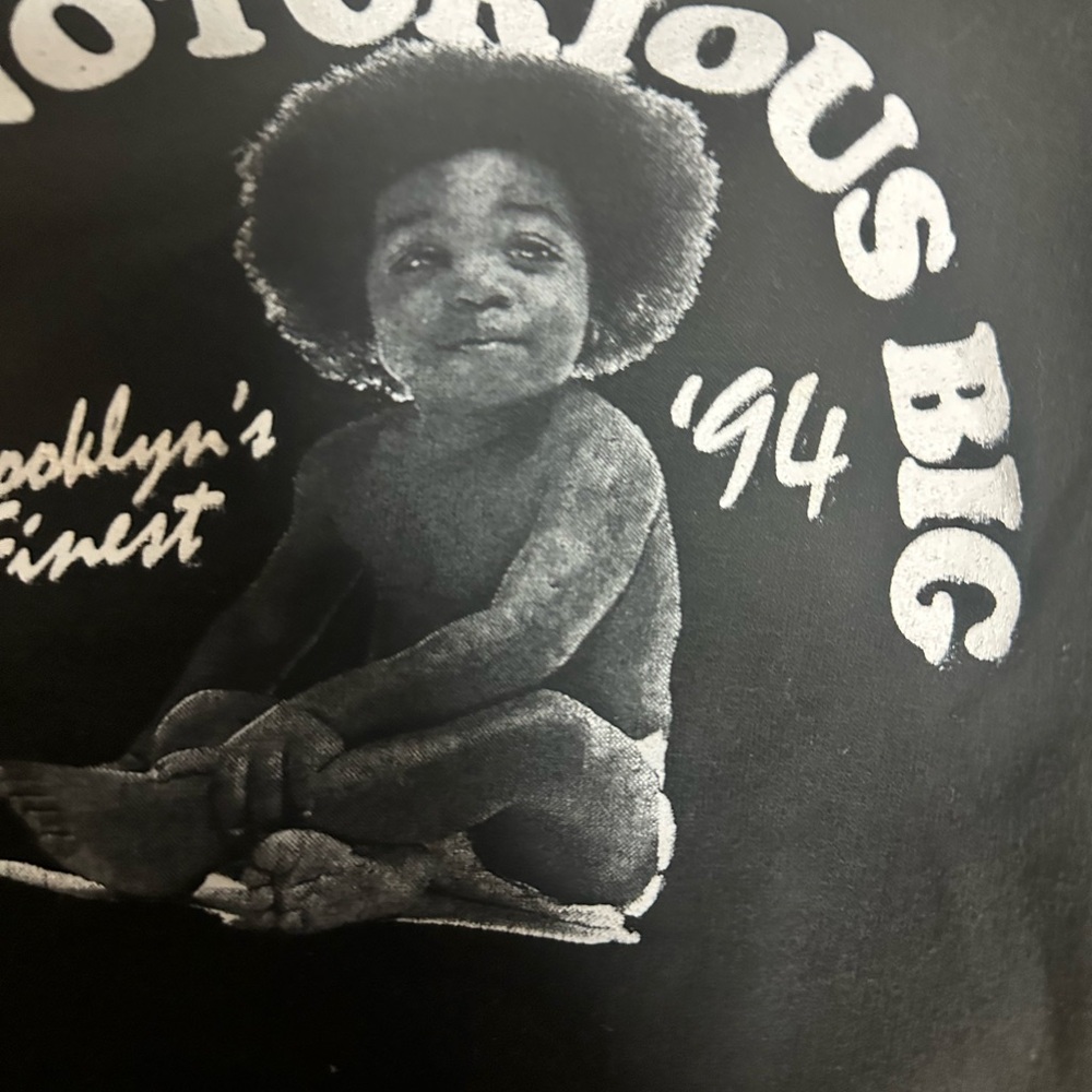 Notorious B.I.G. Kids Black Graphic Sweatshirt 5T - Picture 5 of 5